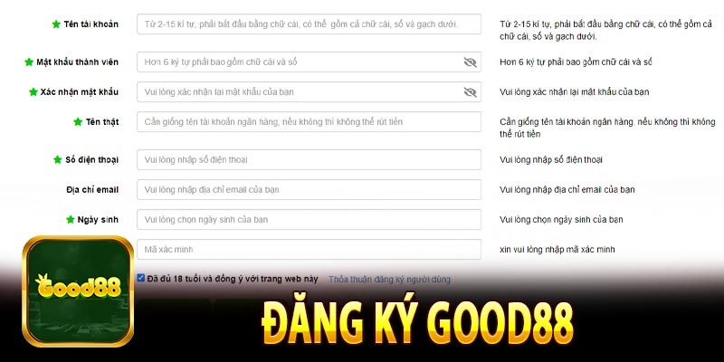 Hướng dẫn đăng ký 4 đăng ký good88