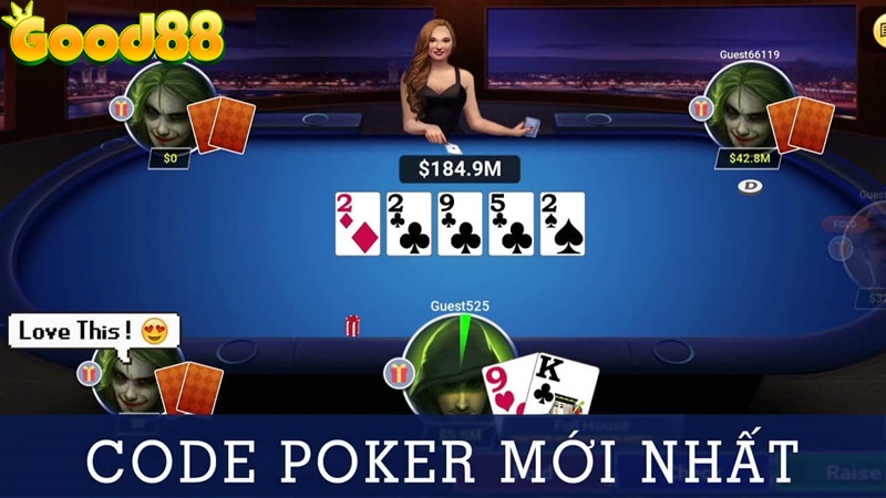 Game bài Poker Good88 - Bật mí cách chơi bài trí tuệ đẳng cấp 2024 4 code poker