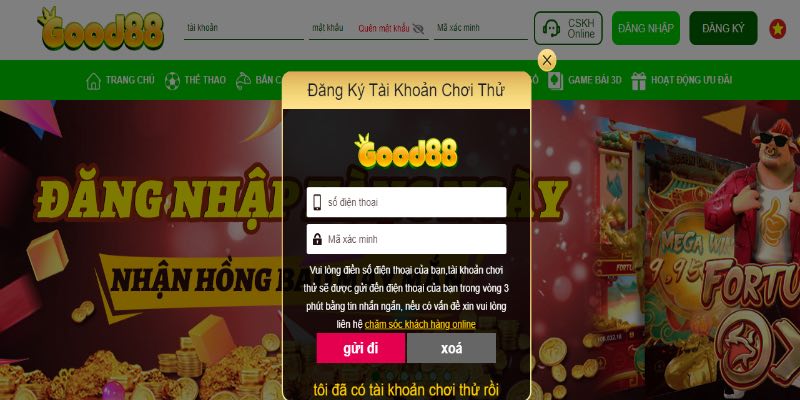 Nhà Cái Good88: Sảnh Game Giải Trí Trực Tuyến Hot Nhất 2024 5 đăng ký good88