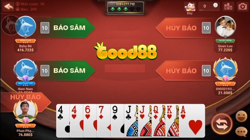 Sâm lốc đổi thưởng Good88: Cách chơi cực dễ khó thua 6 sâm lốc online